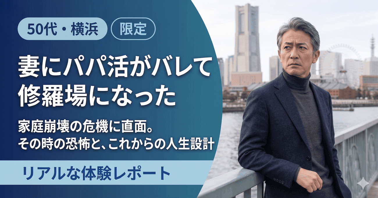 パパ活体験談｜妻にパパ活がバレて修羅場になった（50代・横浜）