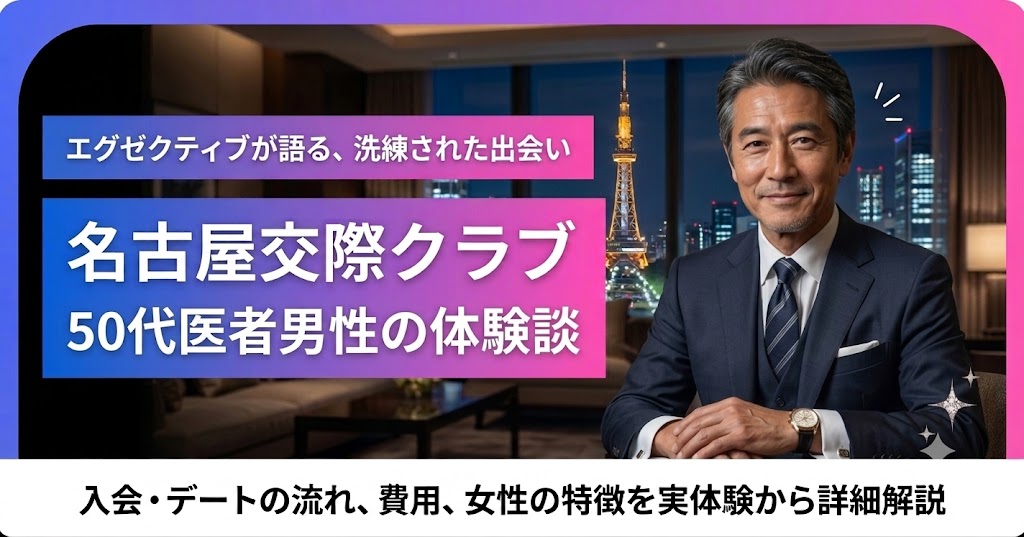 50代医者男性の名古屋交際クラブ体験談