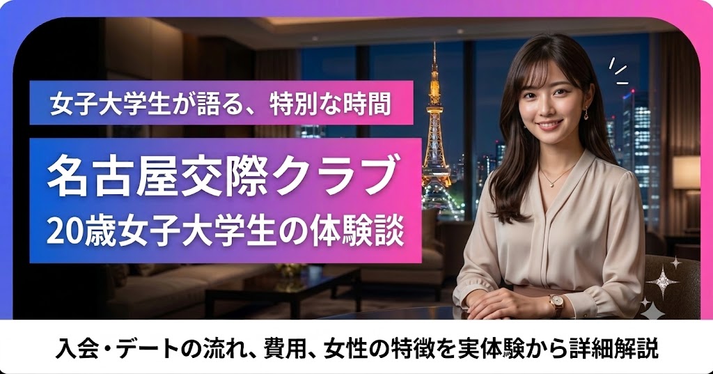 20歳女子大学生の名古屋交際クラブ体験談