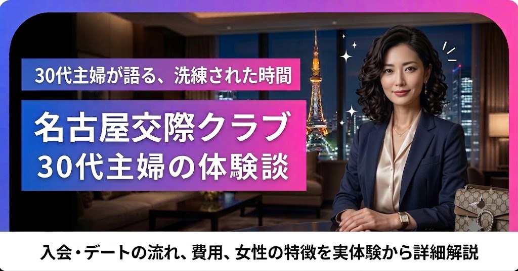30代主婦の名古屋交際クラブ体験談
