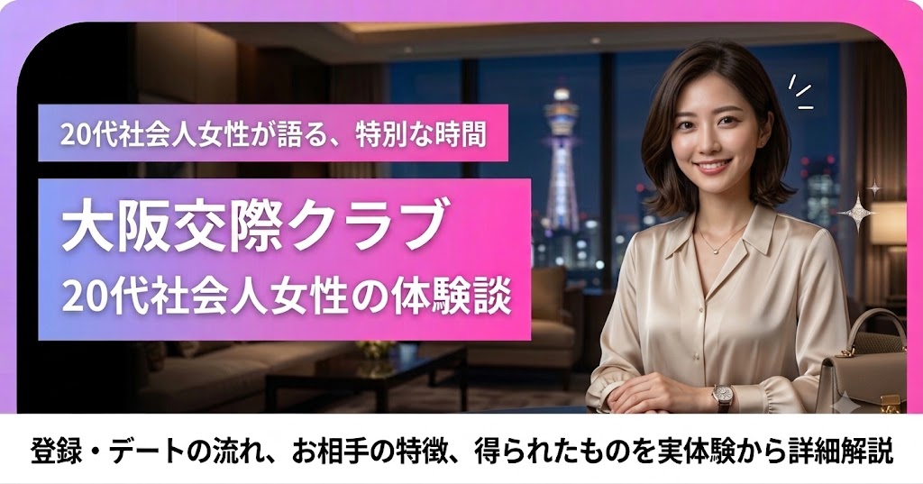 20代社会人女性の大阪交際クラブ体験談