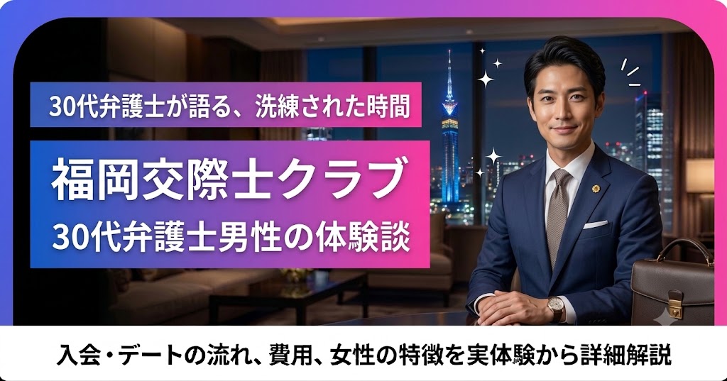30代弁護士男性の福岡交際クラブ体験談