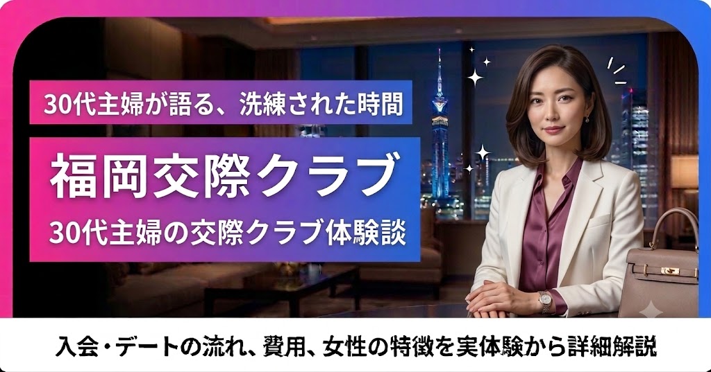 30代主婦の福岡交際クラブ体験談