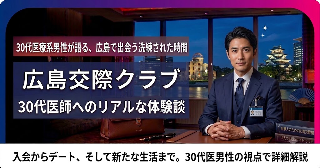 30代医者男性の広島交際クラブ体験談