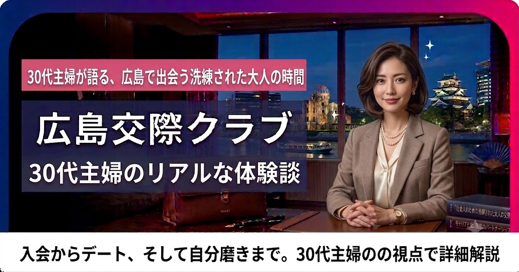 30代主婦の広島交際クラブ体験談