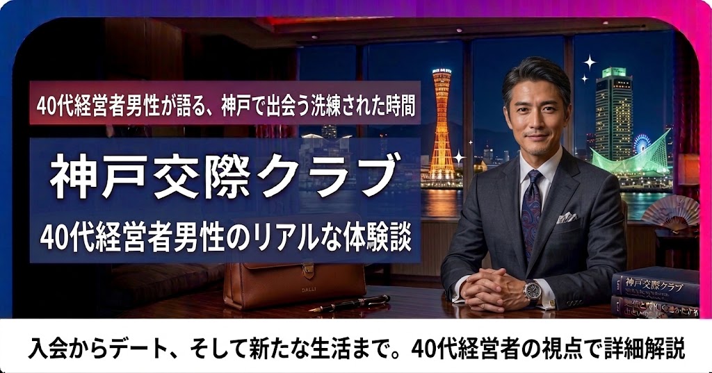 40代経営者男性の神戸交際クラブ体験談