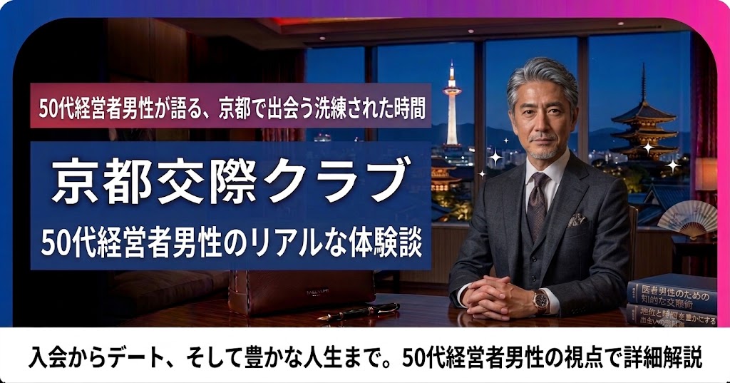 50代経営者男性の京都交際クラブ体験談