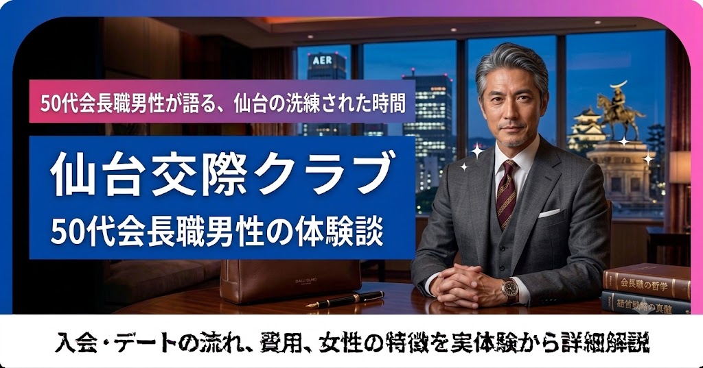 50代会長職男性の仙台交際クラブ体験談