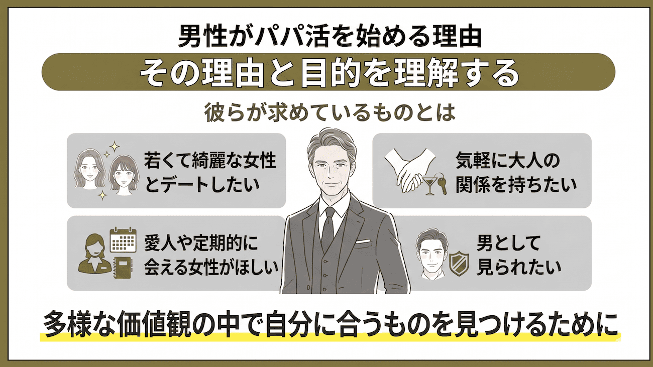 男性がパパ活を始める理由