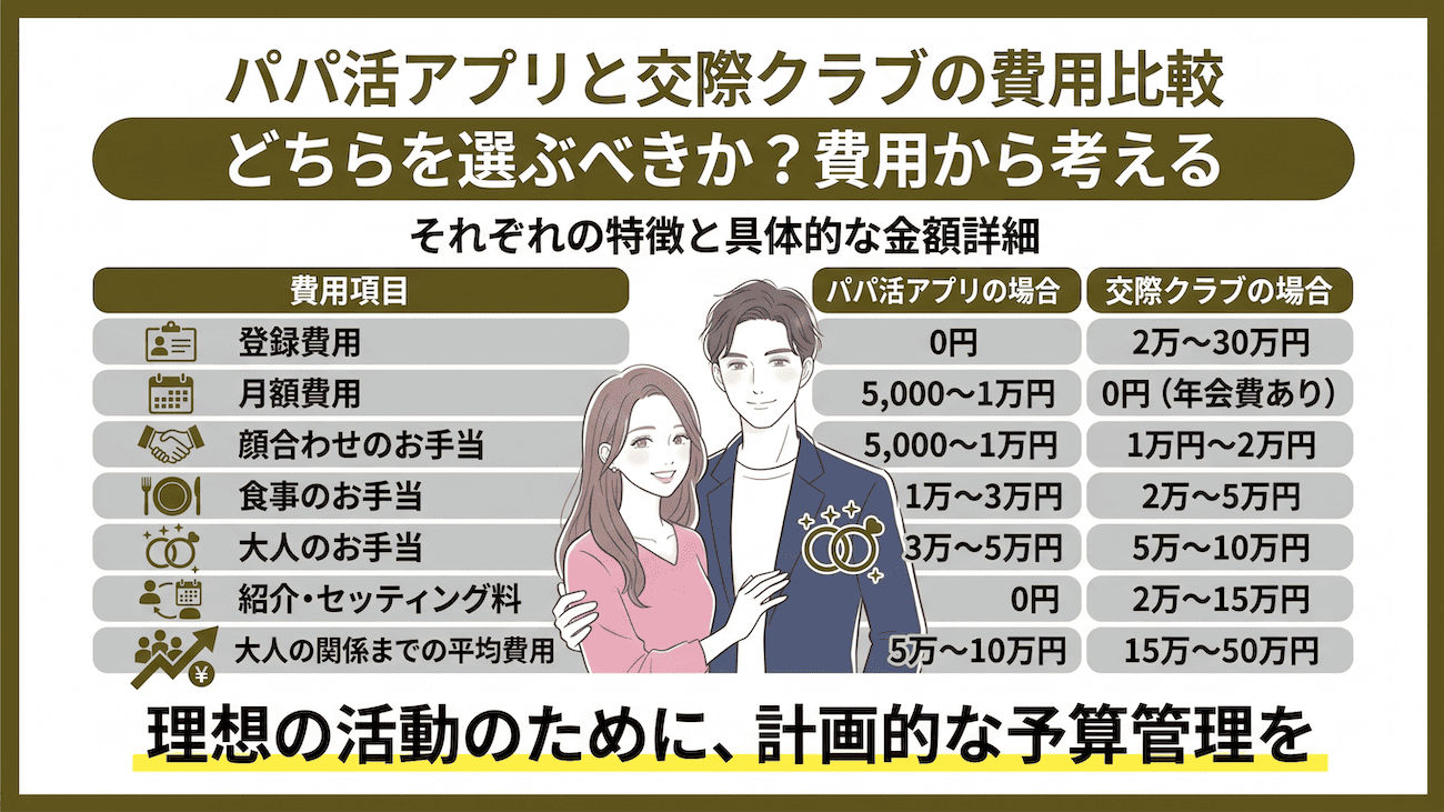 パパ活で男性がかかる費用