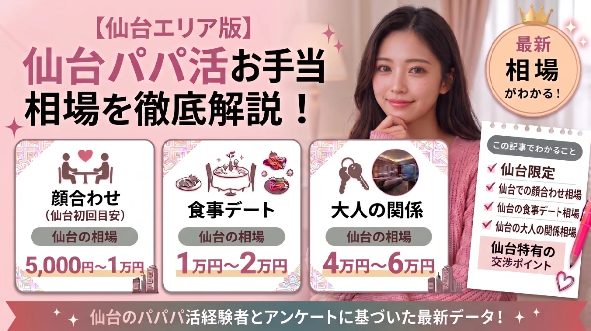 仙台のパパ活お手当相場