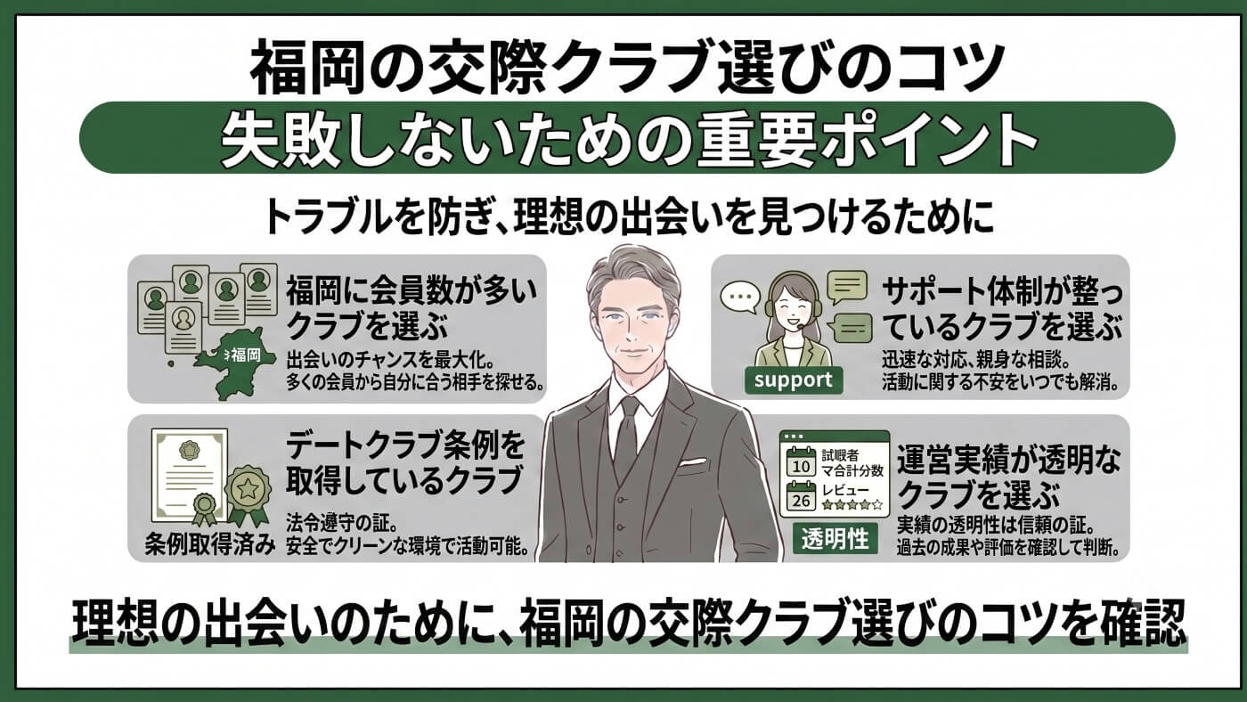 福岡の交際クラブ選びのコツ