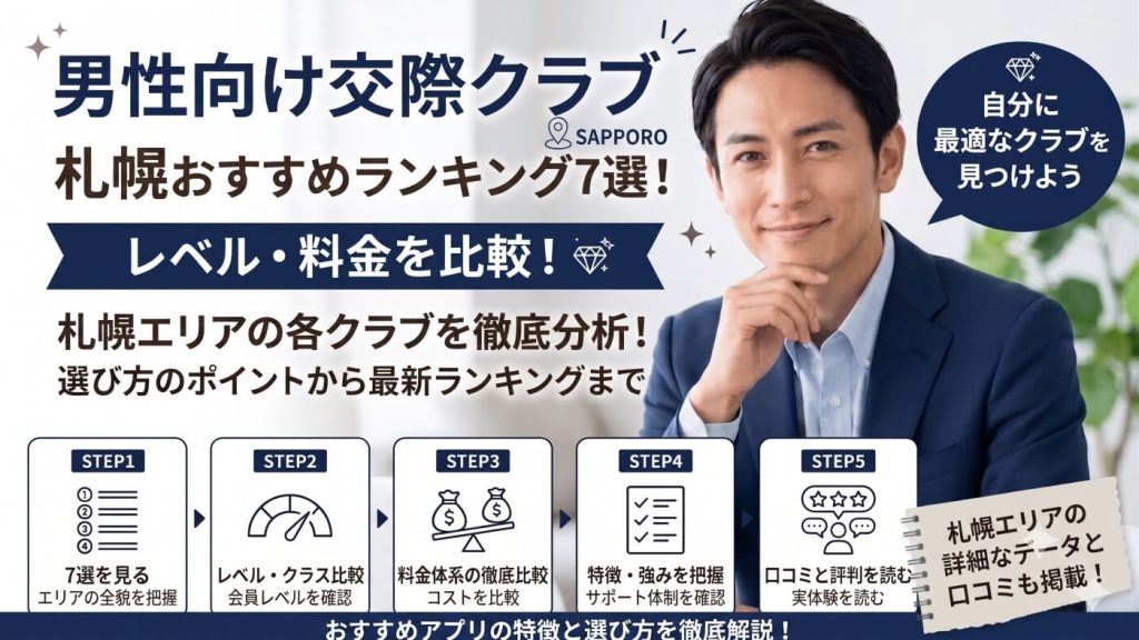 札幌の交際クラブおすすめランキング7選！レベル・料金を比較