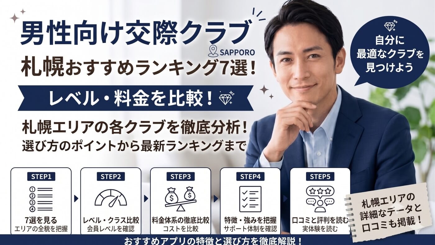 札幌の交際クラブおすすめランキング7選！レベル・料金を比較