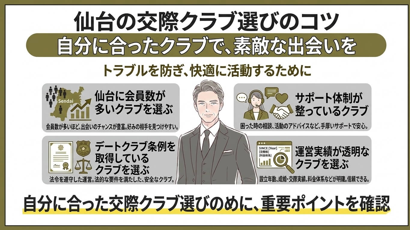 仙台の交際クラブ選びのコツ