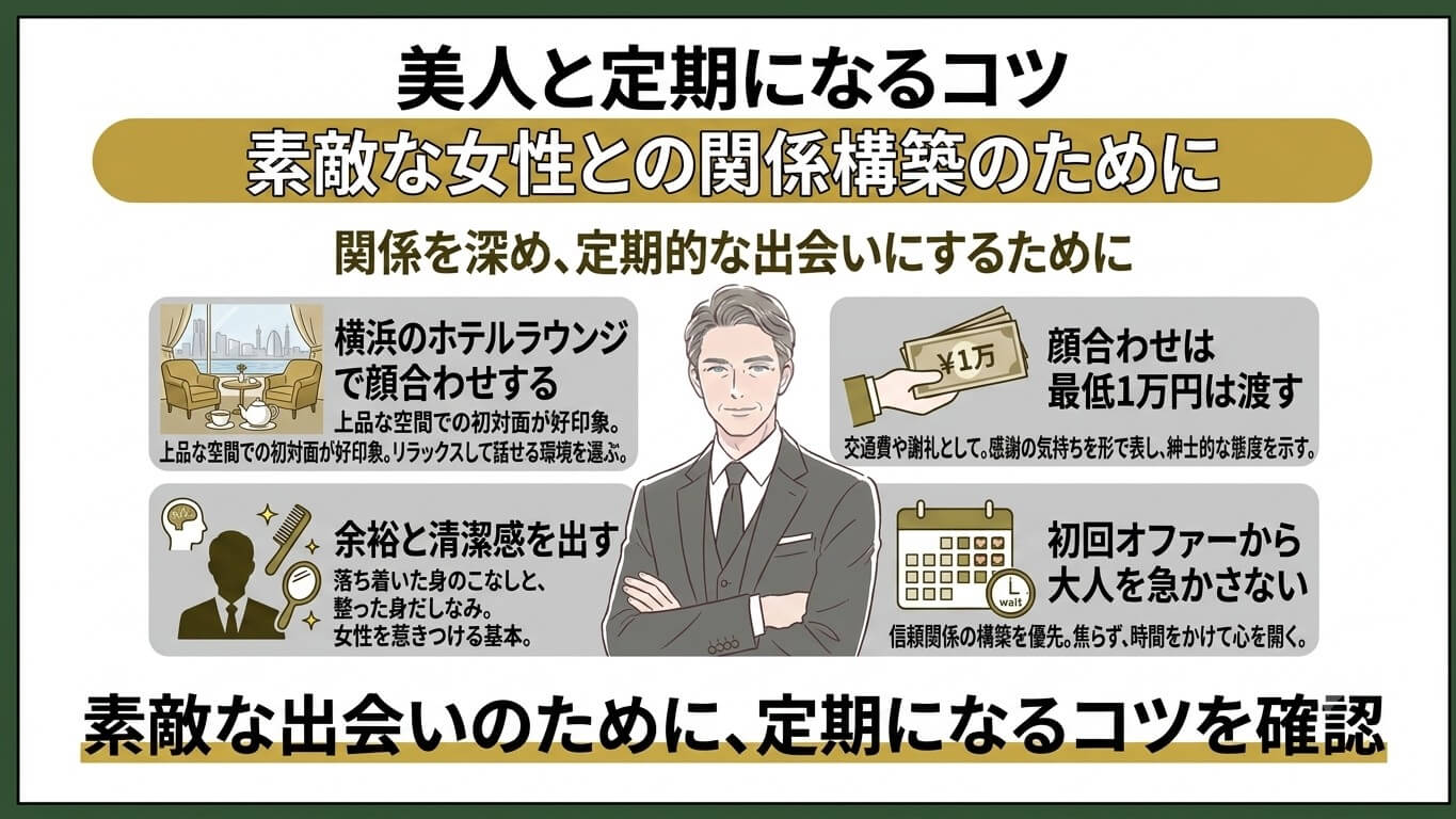 横浜の交際クラブで成功するコツ｜美人と定期になるコツ