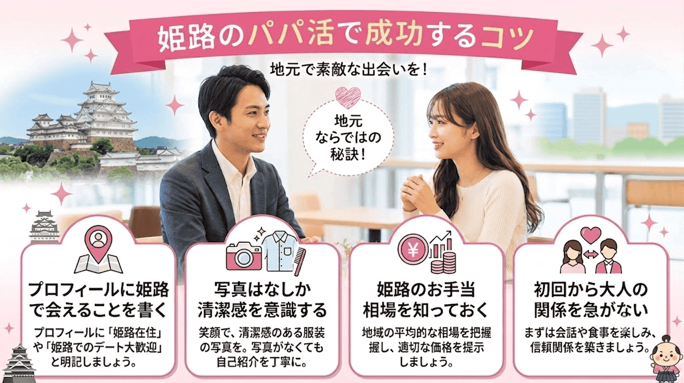 姫路の男性がパパ活で成功するコツ