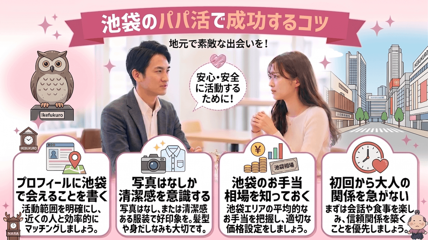 池袋の男性がパパ活で成功するコツ