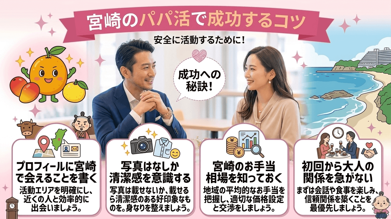 宮崎の男性がパパ活で成功するコツ