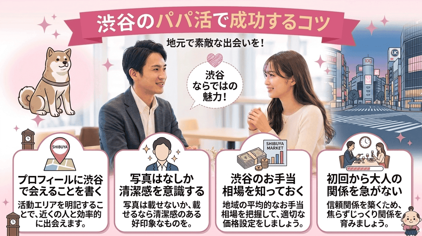 渋谷の男性がパパ活で成功するコツ