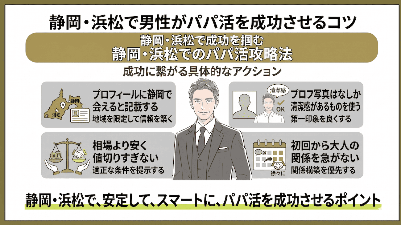 静岡・浜松で男性がパパ活を成功させるコツ