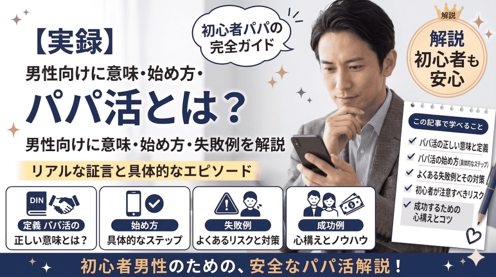 パパ活とは？始め方・失敗例・出会い系との違いを解説