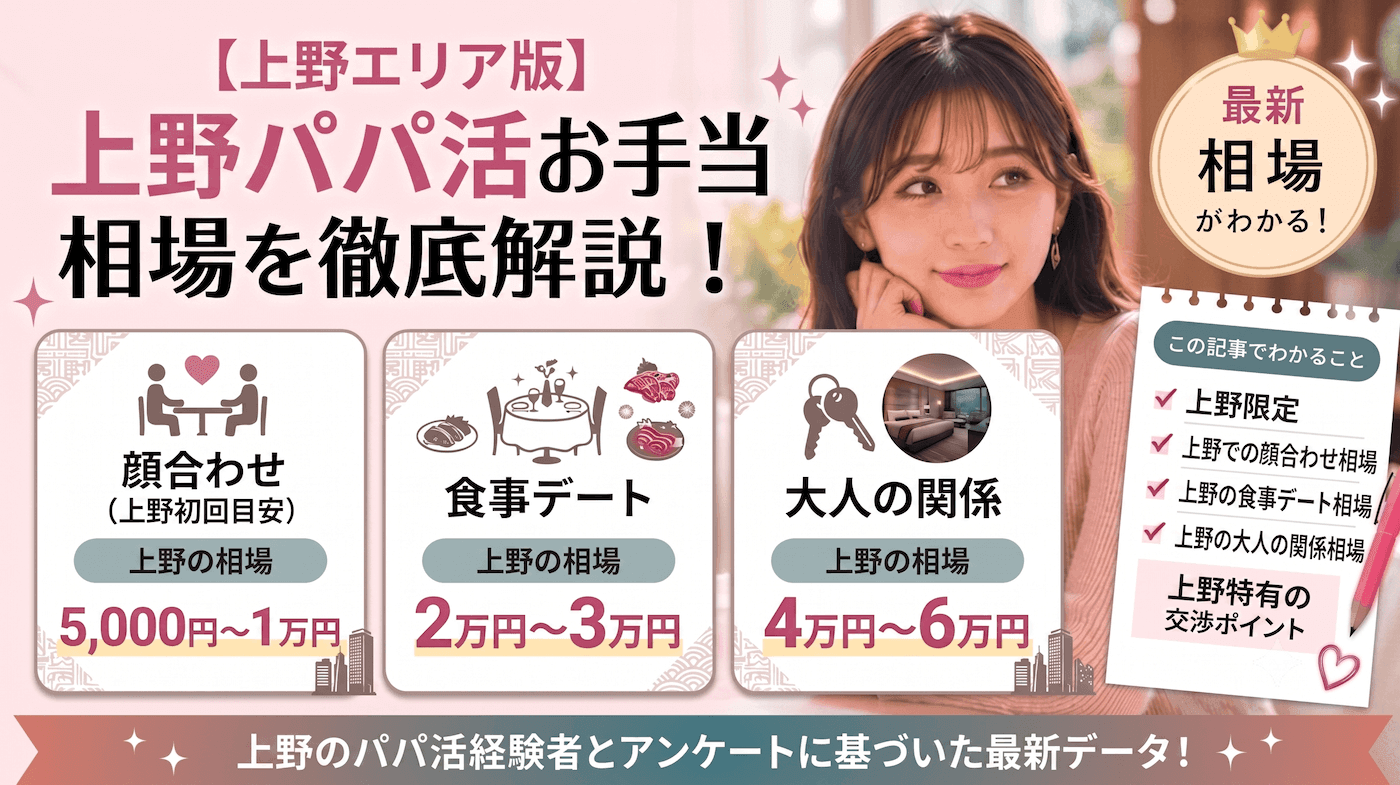 上野のパパ活お手当相場