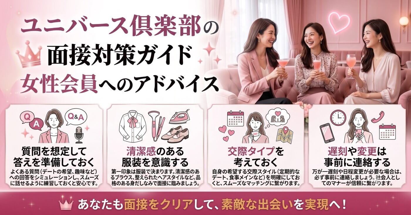 ユニバース俱楽部の面接対策