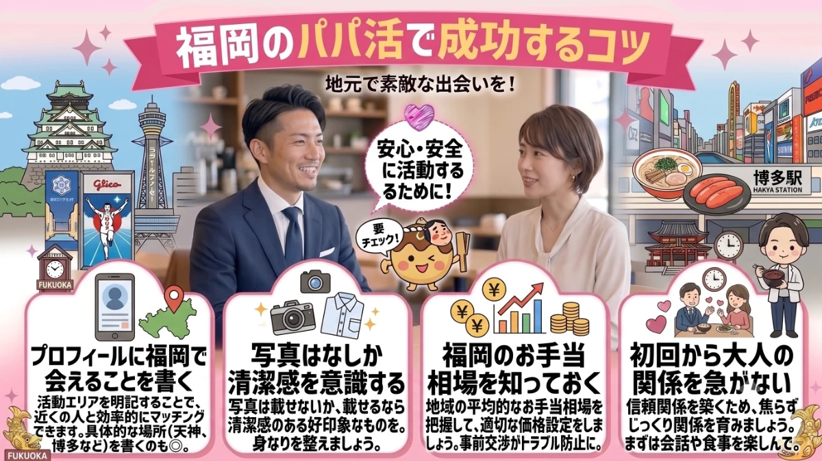 福岡の男性がパパ活で成功するコツ