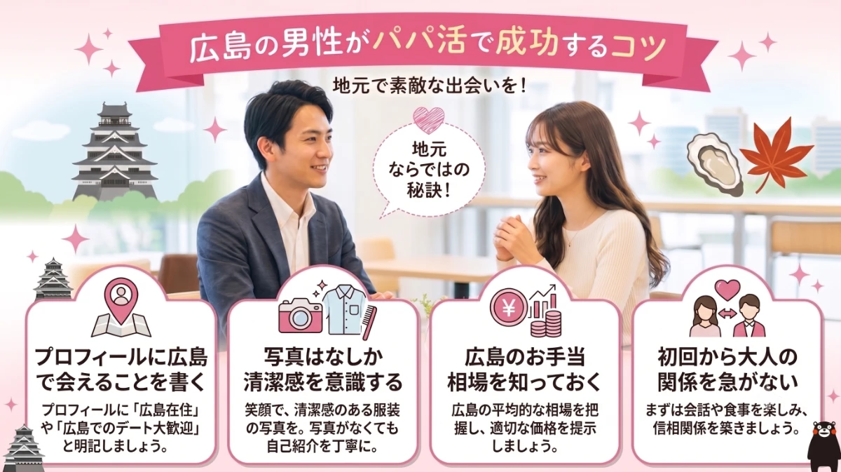広島の男性がパパ活で成功するコツ
