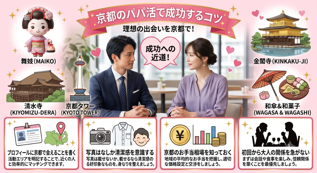 京都の男性がパパ活で成功するコツ