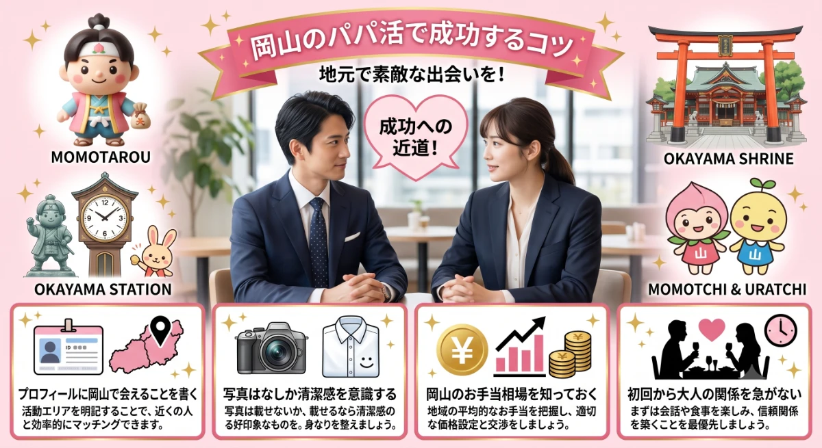 岡山の男性がパパ活で成功するコツ