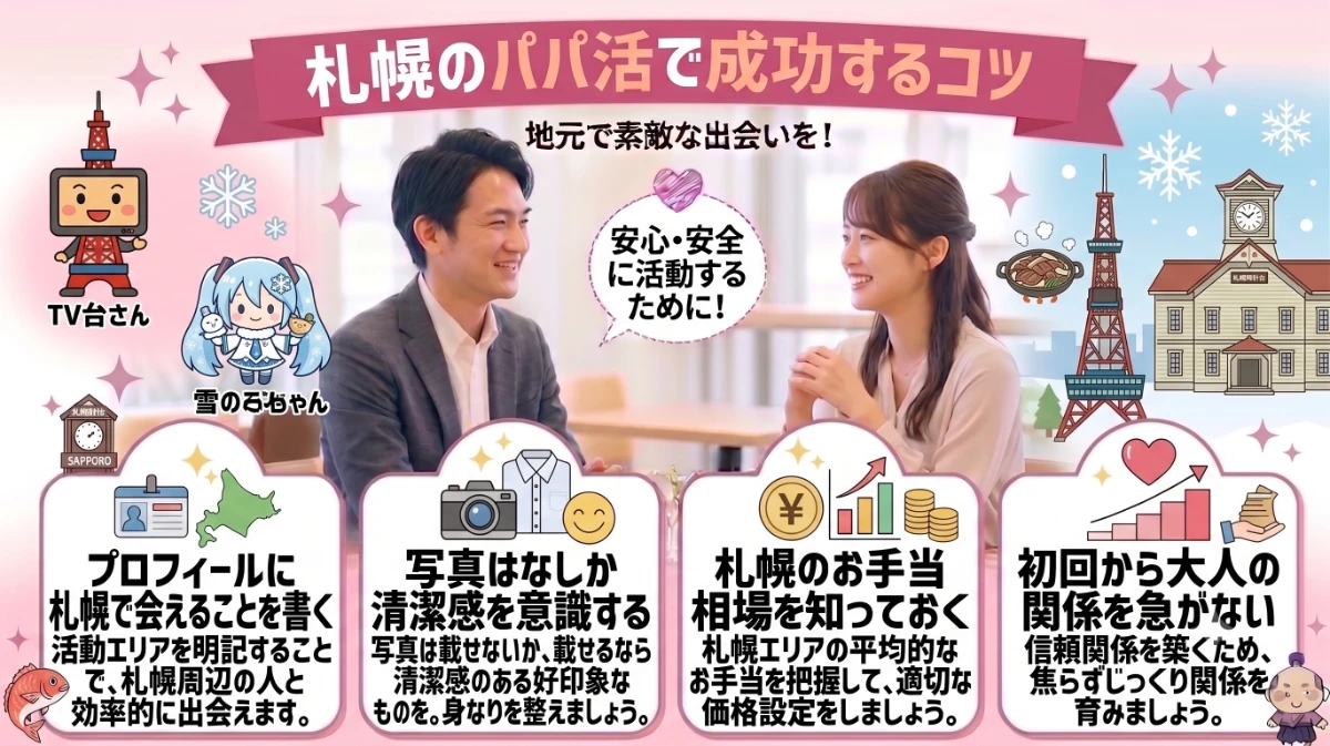 札幌の男性がパパ活で成功するコツ