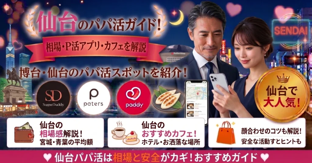 仙台のパパ活ガイド！相場・Ｐ活アプリ・カフェを解説